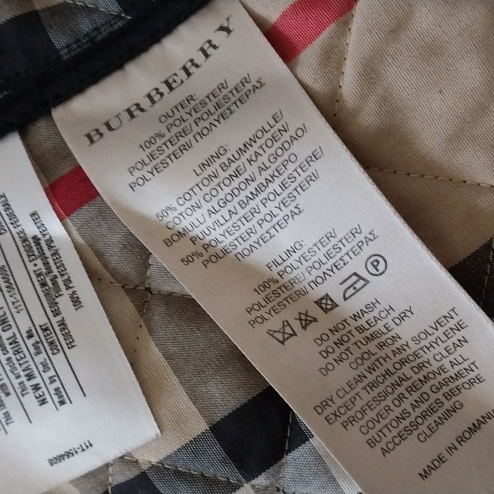 BURBERRY CHECK LINED BELTED QUILTED BLACK TRENCH COAT - Picture 10 of 11
